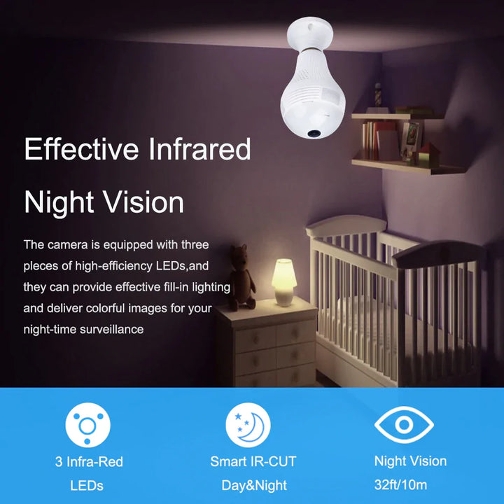 Light Bulb Shape Security Camera