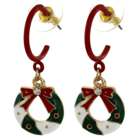 Christmas Wreath Earrings