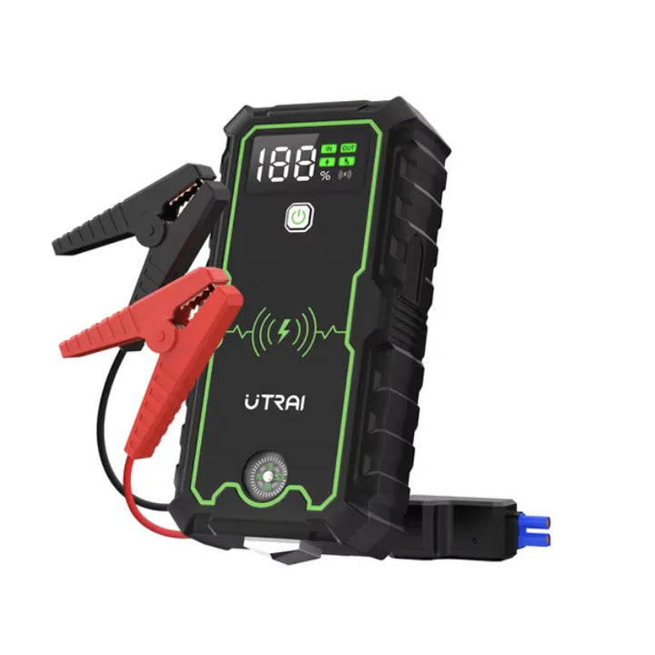 Portable 12V Car Battery Jump Starter with Large Capacity Power Bank