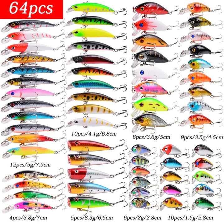 Aorace Mini Minnow Crankbait Fishing Lure Set