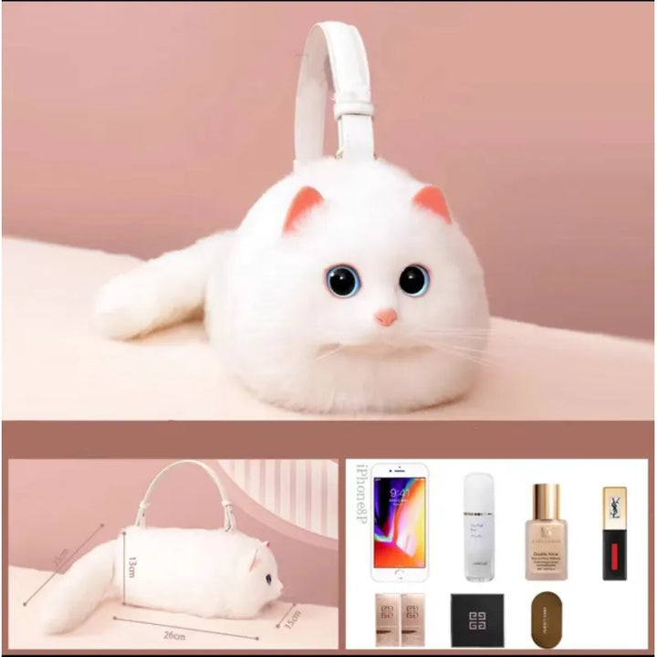 Women's Cute Handmade Cat Doll Bag