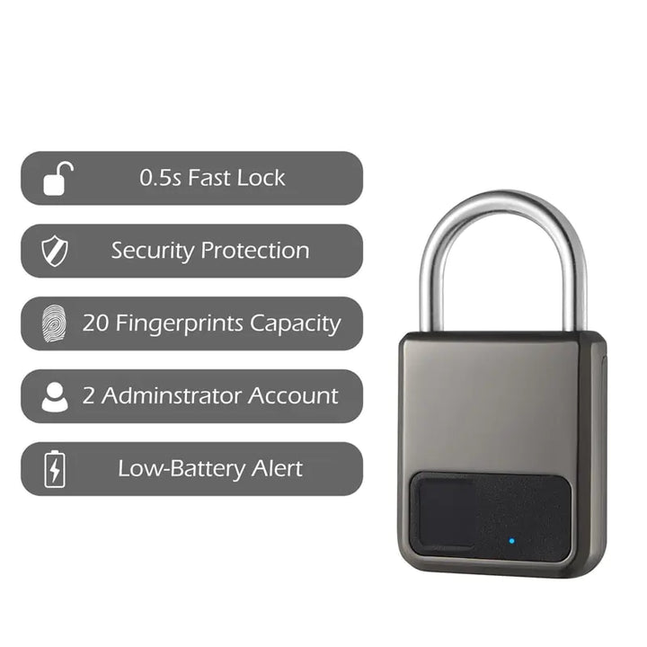 Security Unlock Fingerprint Padlock