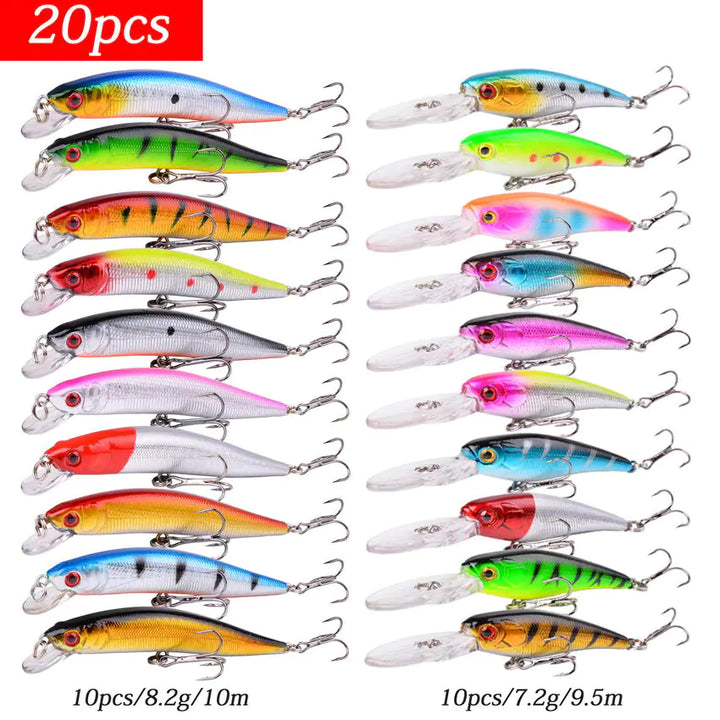 Aorace Mini Minnow Crankbait Fishing Lure Set