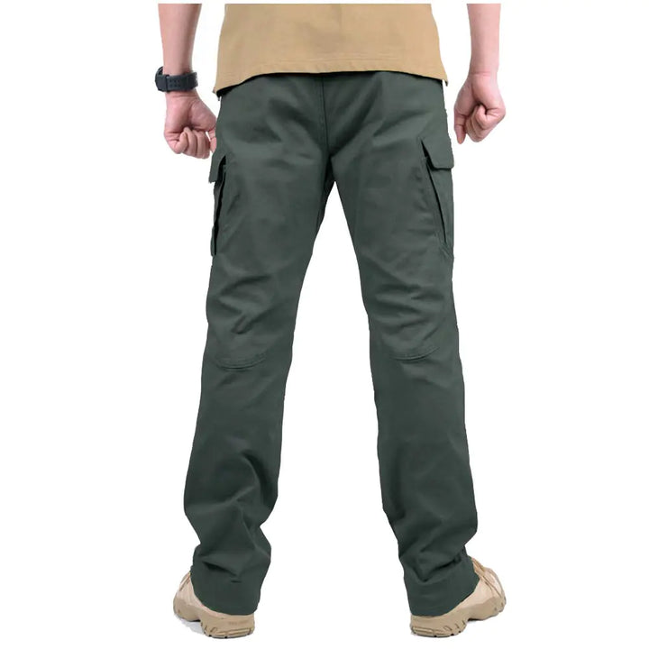 CARWORNIC Gear Men's Hiking Tactical Pants Lightweight Cotton Outdoor Military Combat Cargo Trousers 32W x 30L Army Green