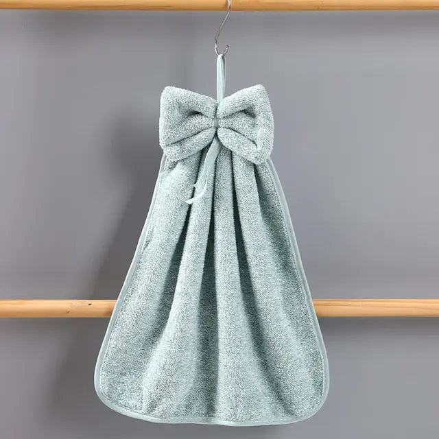 Microfiber Soft Quick Dry Cleaning Bowknot Hand Towels