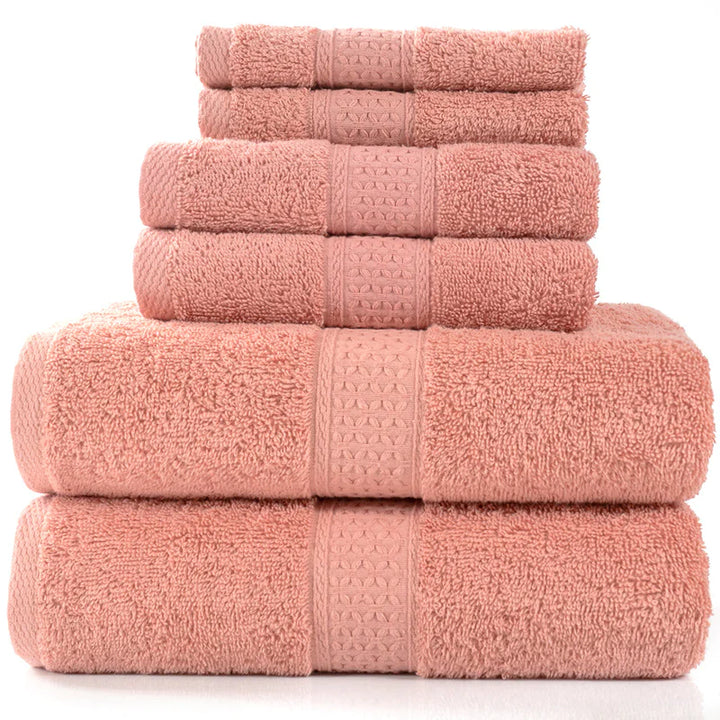 Home Simple Cotton Absorbent Towel Bath Towel 6-Piece Set