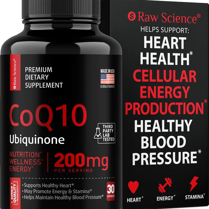 Co Q10 200mg Antioxidants Supplement for Heart Health and Brain Support 30 Peels