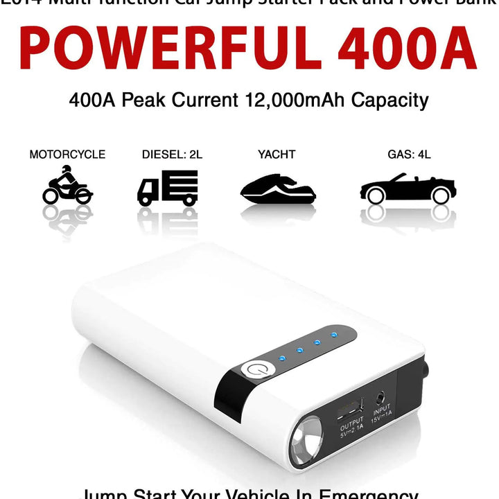 Super Boost Car Jump Starter And Power Charger For Any Gadget