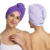 Turbie Twist Microfiber Hair Towel Wrap - for Women, Men & Kids - Travel & Bathroom Essential - Quick Dry Hair Turban for Curly, Long & Thick Hair - 2 Pack (Dark Purple, Light Purple) Dark Purple, Light Purple 1