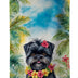 Affenpinscher Luau Kitchen Towel