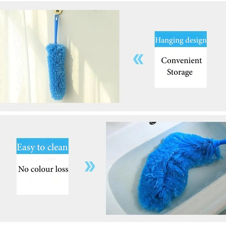 Microfiber Duster Cleaning Brush Dust Cleaner Bendable Handle Soft Ceiling Fan