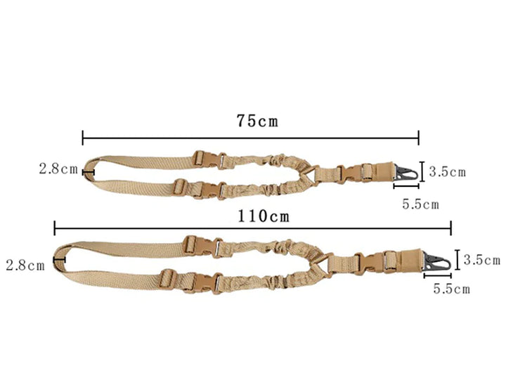 Heavy Duty Tactical Single Point Gun Rifle Sling Adjust & Quick Detach QD Buckle