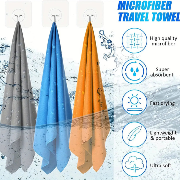 Quick-Drying Microfiber Towel With Mesh Bag