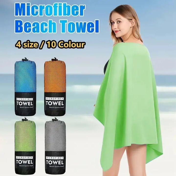 Quick-Drying Microfiber Towel With Mesh Bag