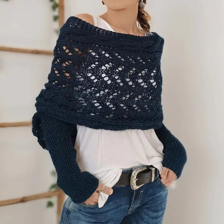 Knitted Double Sleeve Shawl