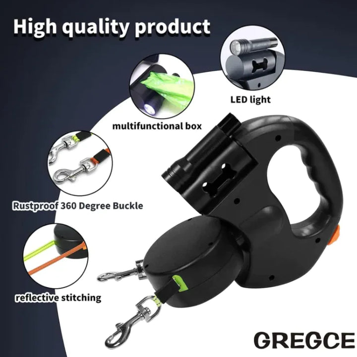 Dual Retractable Dog Leash