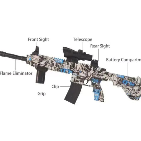 Electric Continuous Hair Graffiti Water Gun Toy