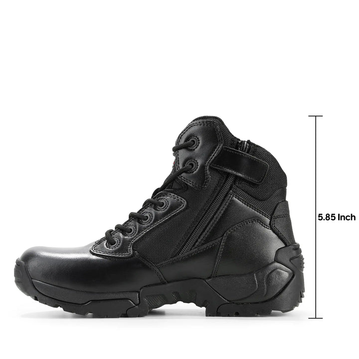 NORTIV 8 Men's Military Tactical Work Boots Hiking Motorcycle Combat Boots 6.5 Wide Black-a