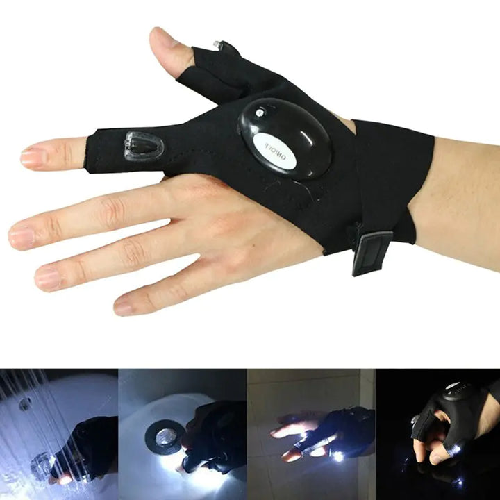 Outdoor Fishing Magic Strap Fingerless Gloves