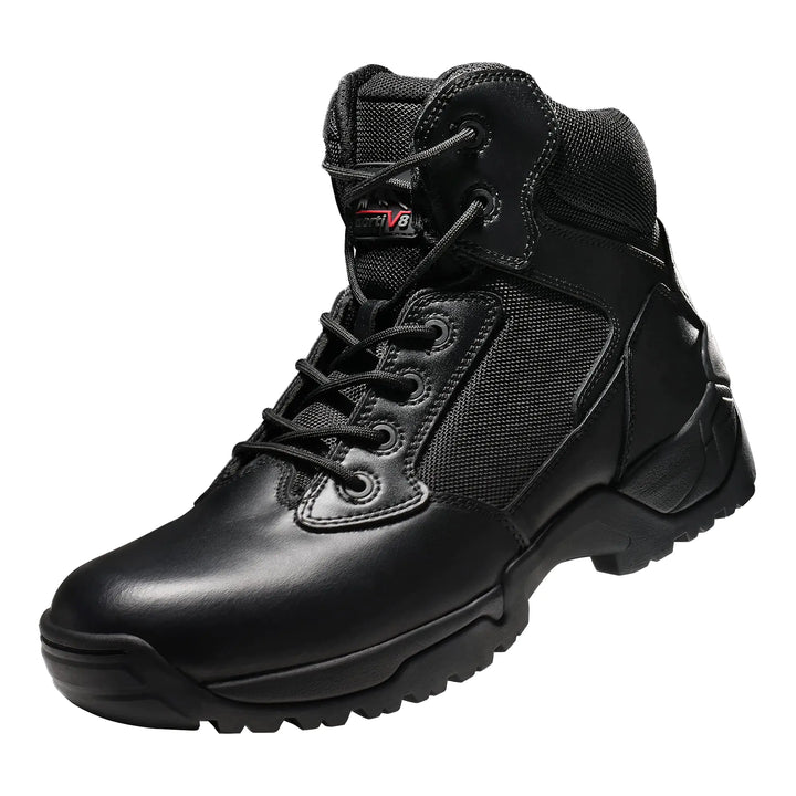 NORTIV 8 Men's Military Tactical Work Boots Hiking Motorcycle Combat Boots 6.5 Wide Black-a