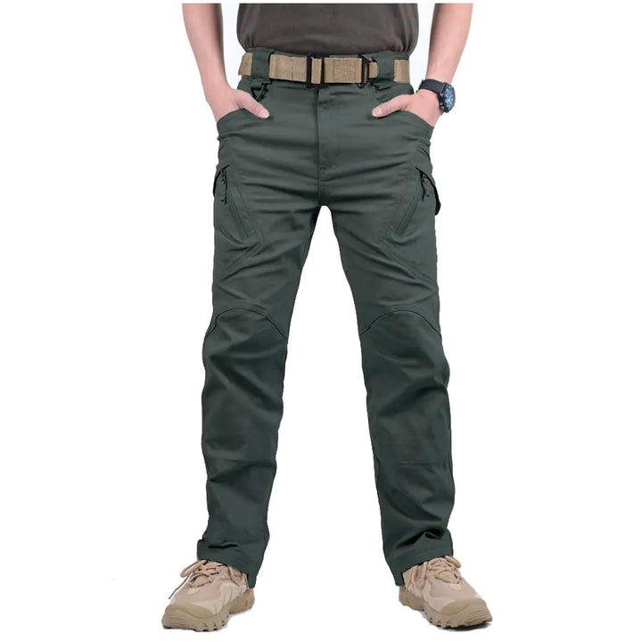 CARWORNIC Gear Men's Hiking Tactical Pants Lightweight Cotton Outdoor Military Combat Cargo Trousers 32W x 30L Army Green