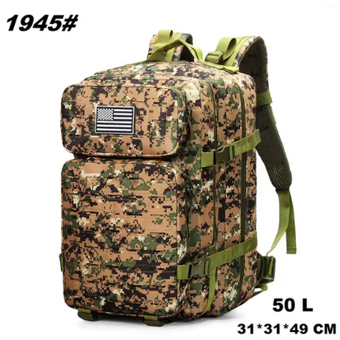 Tactical Explorer 900D Nylon Waterproof Rucksack - 35/45/50L for Outdoor Adventures