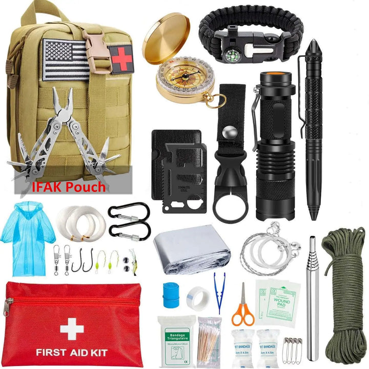 EDC Survival Gear Tool Kit 47 IN 1 Emergency SOS Survival Tools