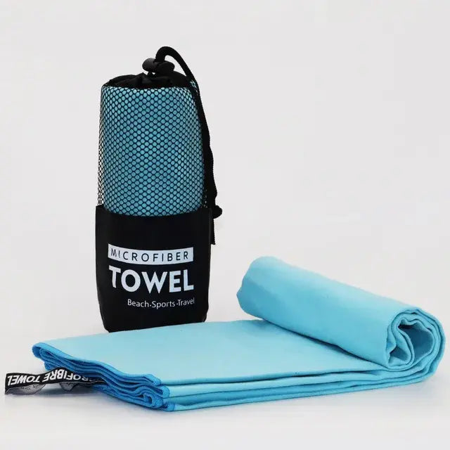 Quick-Drying Microfiber Towel With Mesh Bag