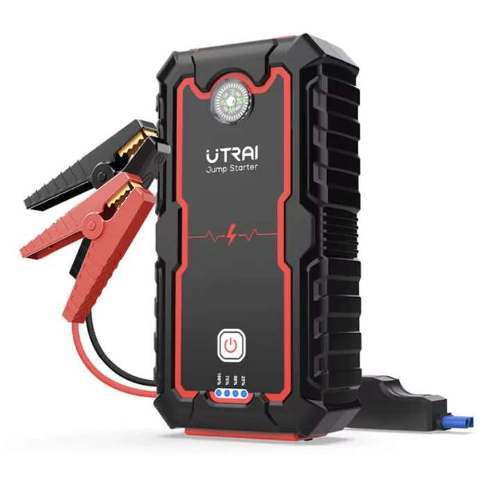 Portable 12V Car Battery Jump Starter with Large Capacity Power Bank