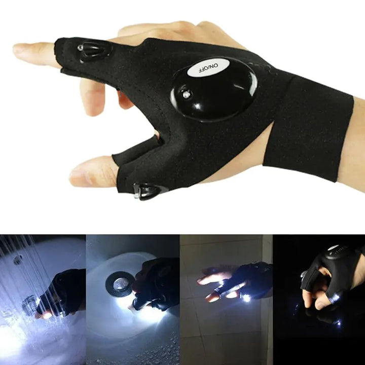 Outdoor Fishing Magic Strap Fingerless Gloves