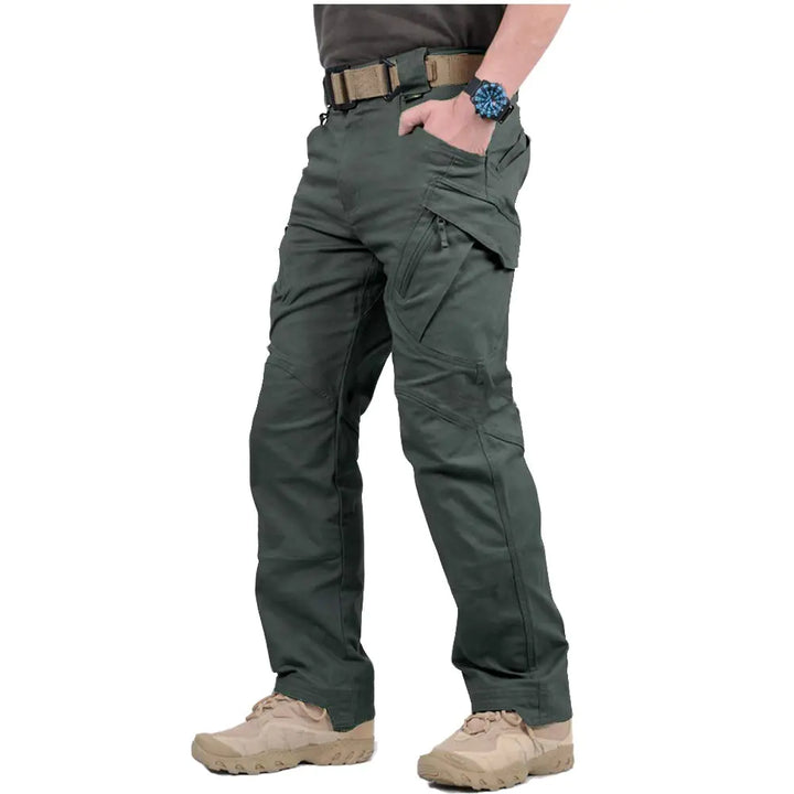 CARWORNIC Gear Men's Hiking Tactical Pants Lightweight Cotton Outdoor Military Combat Cargo Trousers 32W x 30L Army Green